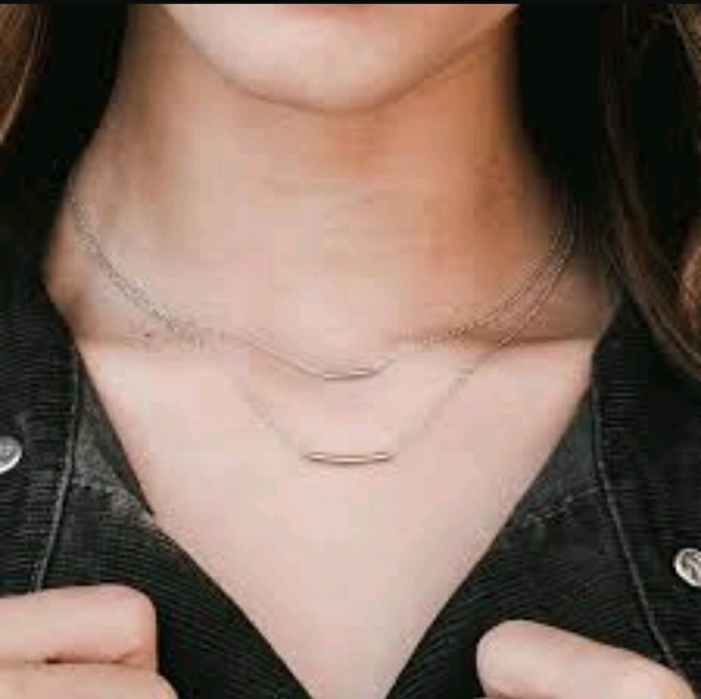 Summer & Rose double bar necklace